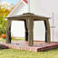 Abri à baldaquin élégant, pavillon de jardin extérieur, pavillon de jardin à toit souple