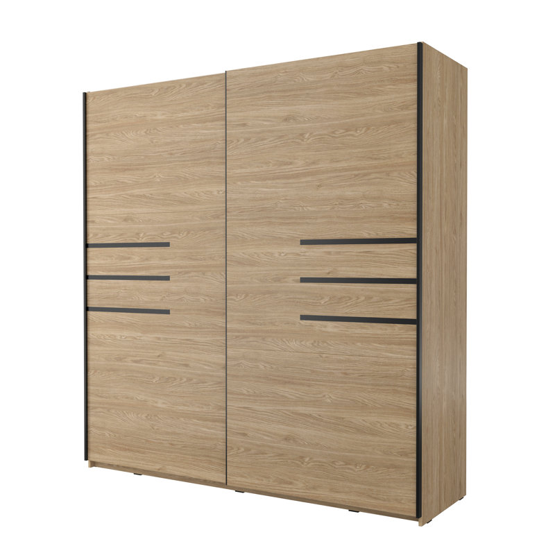Mathyus 2 Door Manufactured Wood Wardrobe, Brown