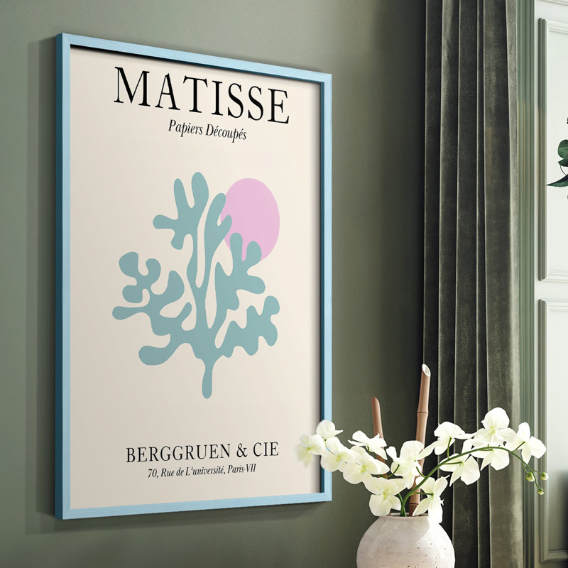 Matisse DV, reproduction encadrée - bois massif, Bleu, H 10 po x l 8 po
