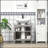 kleankin Pedestal Sink Storage Cabinet, Bathroom Under Sink Cabinet with 2 Doors and Open Shelf