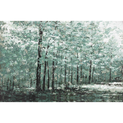 «Blue Grey Neutral Trees», reproduction sur toile tendue