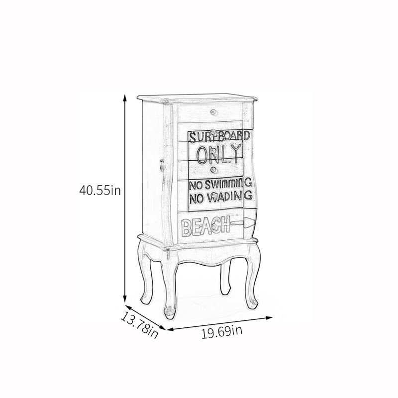 Élégante armoire décorative avec rangement pour bijoux