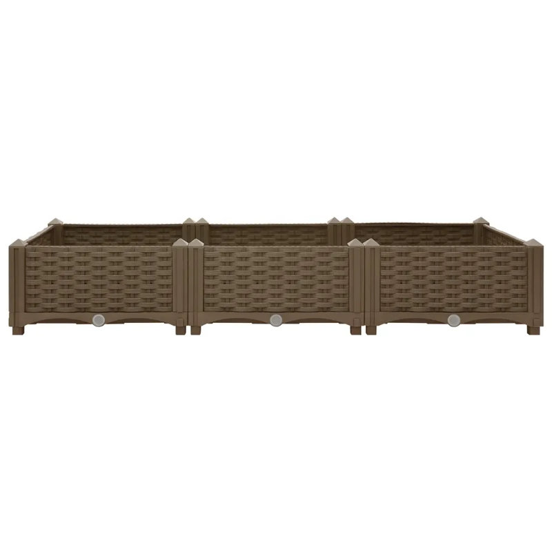 Dakota Fields Raised Bed Polypropylene, Brown, 23cm H x 120cm W x 40cm D
