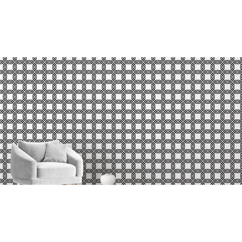 Panneau de papier peint adhésif Makilah Celtic Octagons, l 24 po x L 96 po