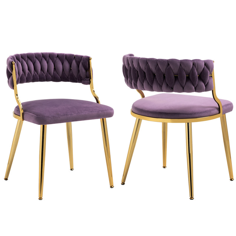 Christal Upholstery Dining Chair, Purple