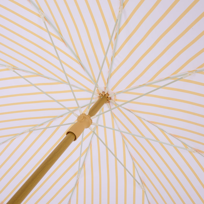 Parasol de plage 6,5 pi Bella, Jaune rayé