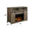 Tobias Rustic Oak Finish Fireplace with Shelf Storage