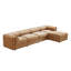 Canapé modulaire en chenille en L avec repose-pieds et rangement amovible Reuben-1450360303