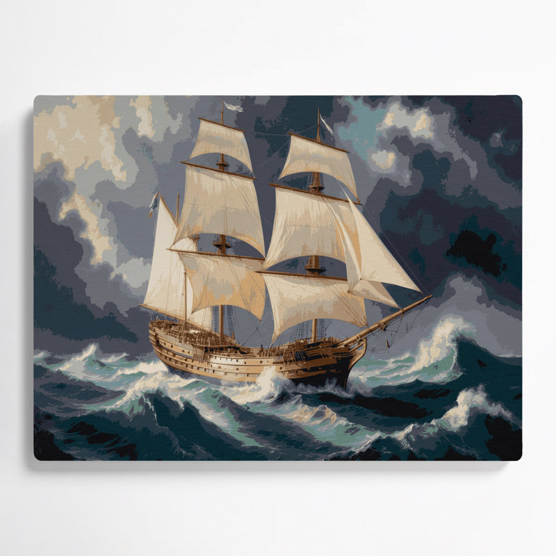Art mural nautique gris nautique, H 11 po x l 14 po