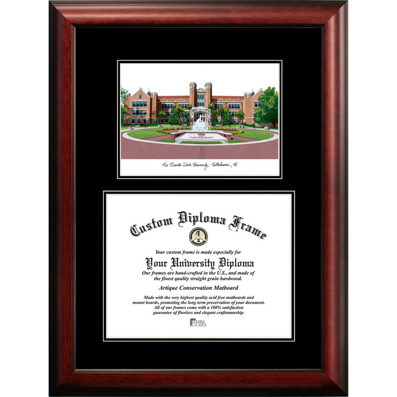 Cadre de diplôme de diplomate seminoles floride state NCAA