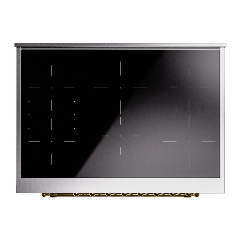ILVE Nostalgie II 36 in Induction Range, Stainless Steel/Brass