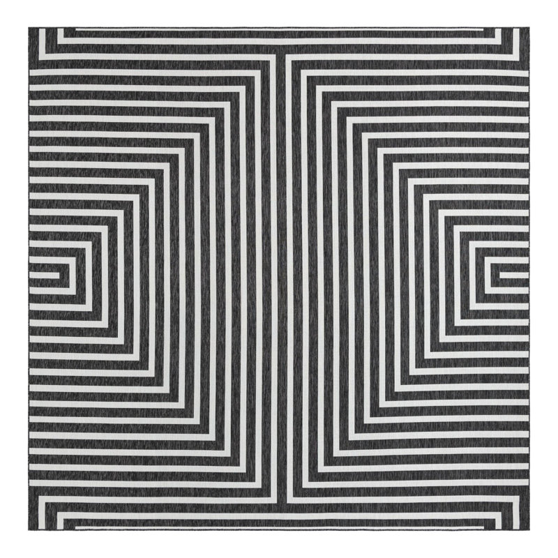 Geometric Indoor / Outdoor Rug, Square 12'