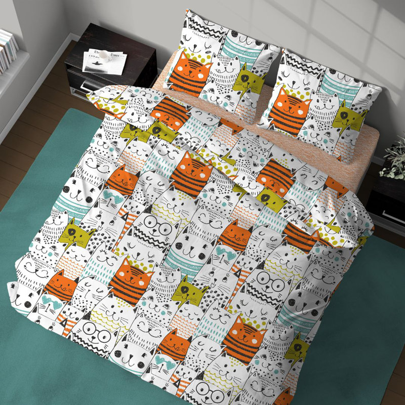 Pottershill Cotton No Pattern Duvet Cover Set with Pillowcases