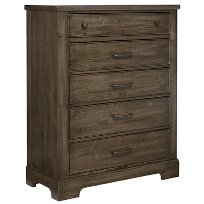 Maximilian 5 Drawer 43"" W Solid Wood Chest -  Canora Grey, A24B5EDD3D9E4379A0C9FDB9E56F4597