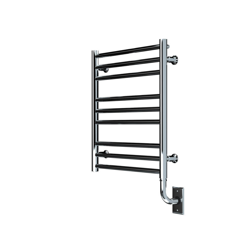 Porte-serviettes chauffant mural électrique 19,5 po x 23 po Sorano - Chrome, garantie à vie, H 23 po x l 19,5 po x P 2,75 po