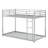 Metal Low Bunk Bed With Ladder-962980365