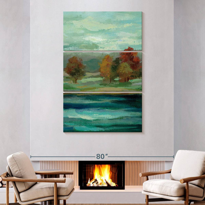 Avery Malachite Lake I, 74" H x 48" W