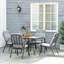 Steel Patio Dining Set Table,