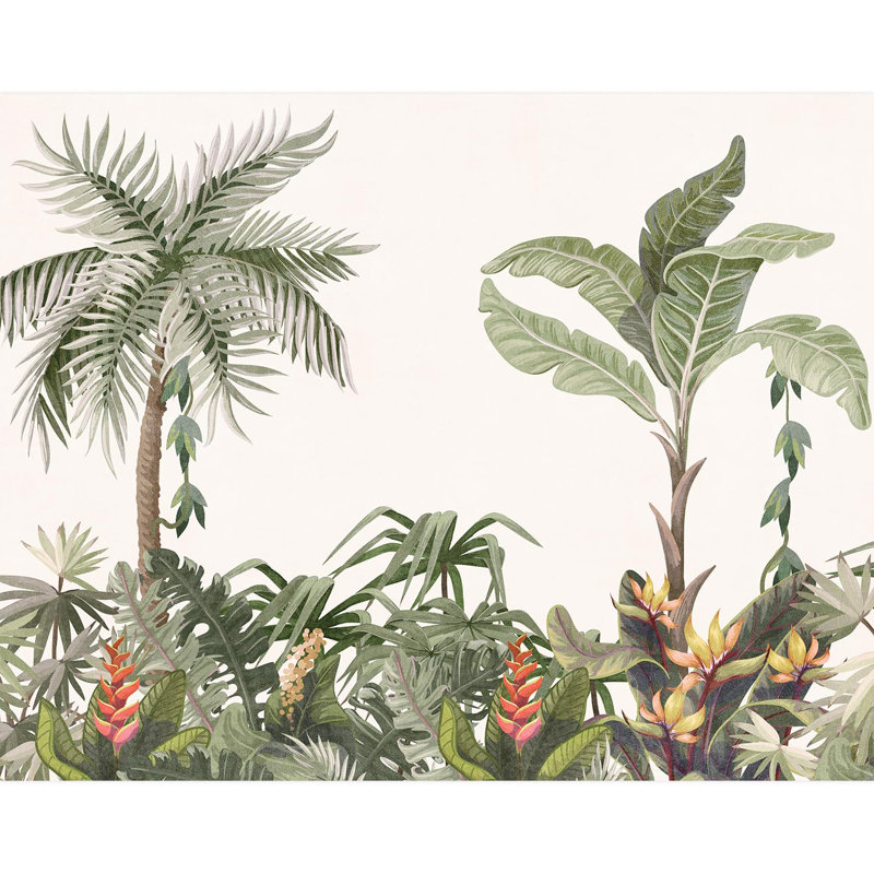 Bordure florale pelez et collez, L 132 po x l 168 po