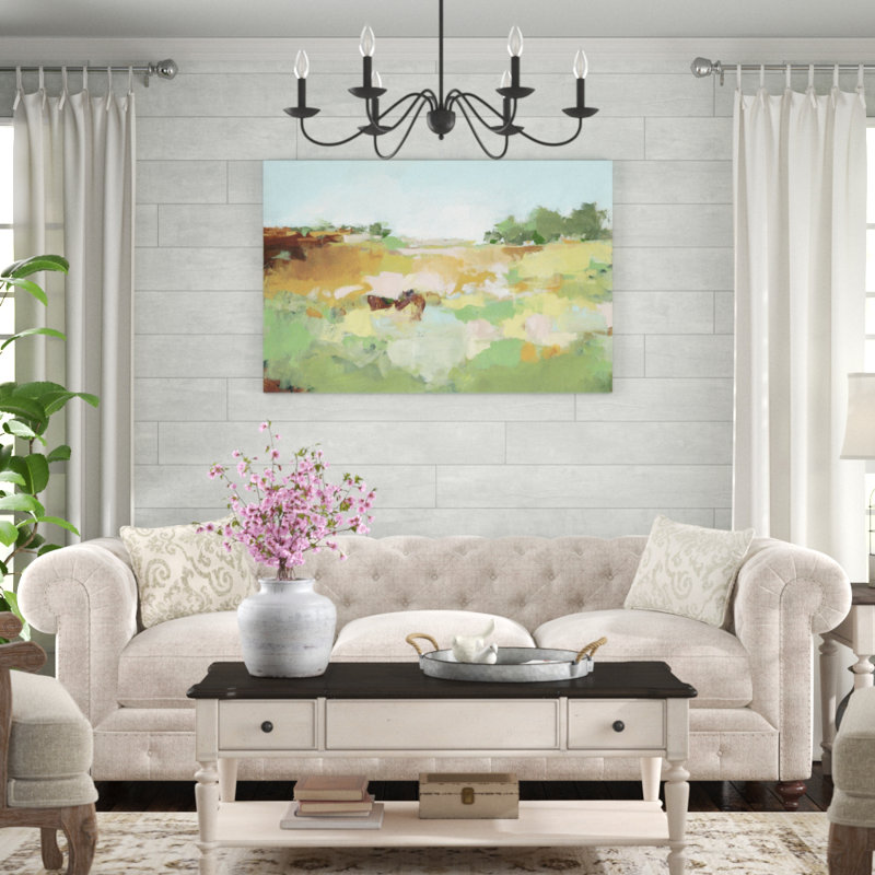 «Summer Walk II» par Christina Long - reproduction d'art sur toile, H 32 po x l 48 po