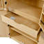 Grand garde-manger de style campagnard de 72 pouces avec design incurvé, tablettes réglables et tiroir caché-123984607