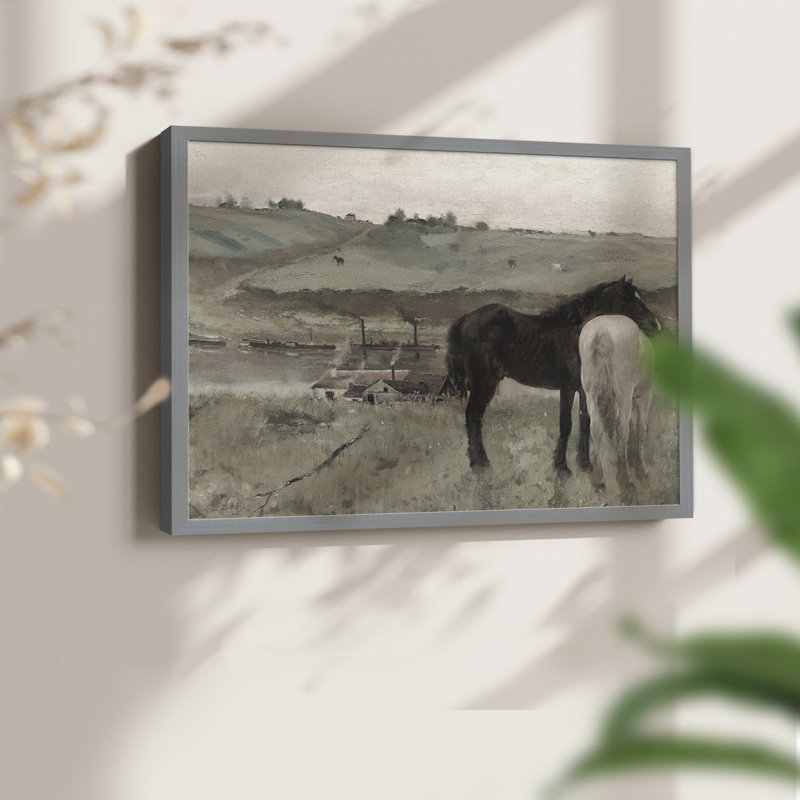 Faune rétro - Reproduction encadrée - Restickable, H 8 po x l 10 po, Gris