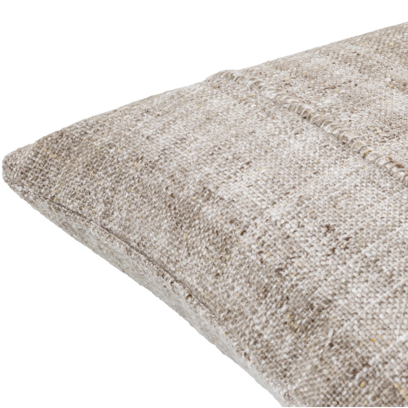 Zeppelin Recycled PET Yarn Reversible Throw Pillow, 20"H x 20"W, Pillow Cover Only - No Insert, Khaki