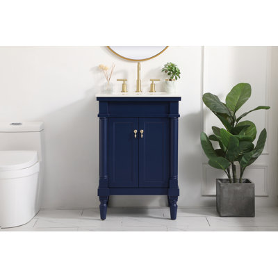 Lexington 24'' Single Bathroom Vanity with Engineered Marble Top