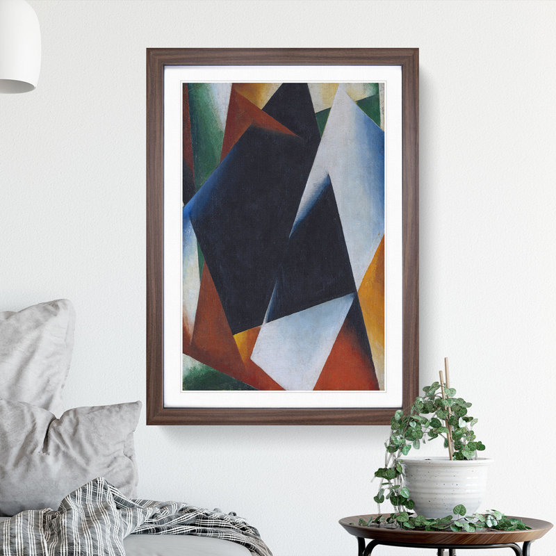 Composition Vol.11 by Lyubov Popova - Picture Frame Graphic Art, 36cm H x 27cm W x 2cm D, Walnut Framed