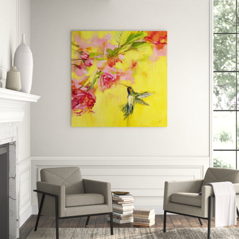 Hummingbird I Painting by Paul Ngo, Glass Coat, 54" H x 54" W