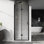 Porte de douche pivotante 32 po x 72 po pivotante, verre trempé transparent de 1/4 pouce (6 mm), finition noire, installation réversible, pivot pivotant intérieur / extérieur de 180 po, charnières pliantes bi-pliantes, poignée robuste résistante à l'eau,