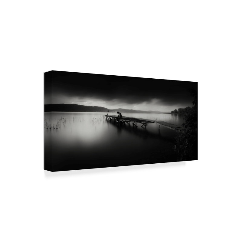 «Wooden Peir» par Beninga, reproduction de photo sur toile tendue, H 24 po x l 47 po x P 2 po