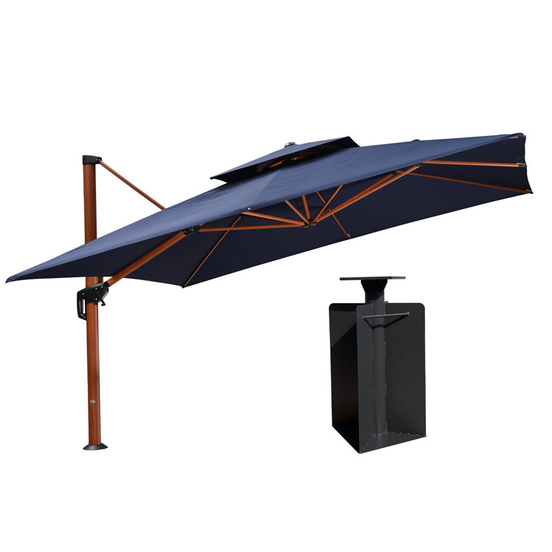 Parasol en porte-à-faux 144 po Jetton, Bleu marine