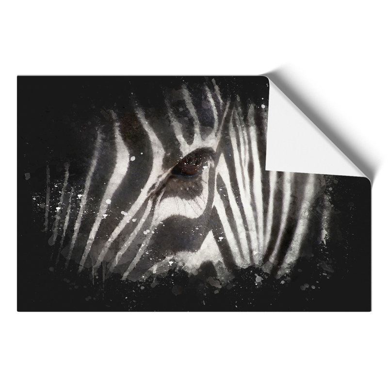 Zebra Paint Splash - Frameless Print, 42cm H x 59cm W x 0.1cm D