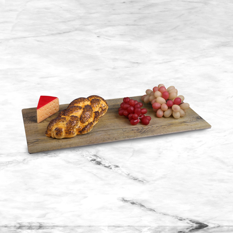 Elite Global Solutions Melamine Cheese Board, Driftwood, 0.63" H x 20" W x 10" D