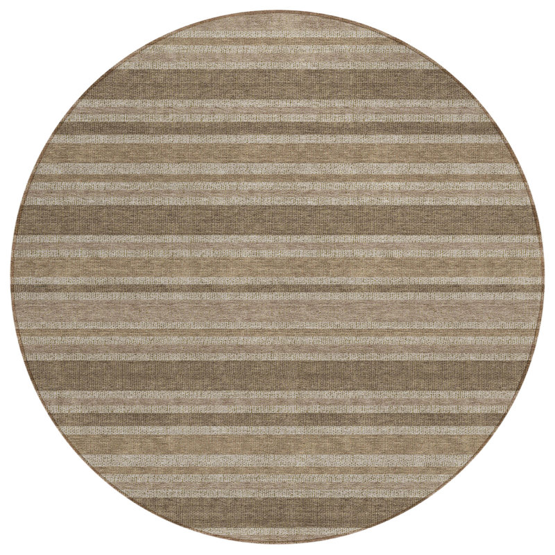 Tapis d'intérieur rond 8 po Taupe