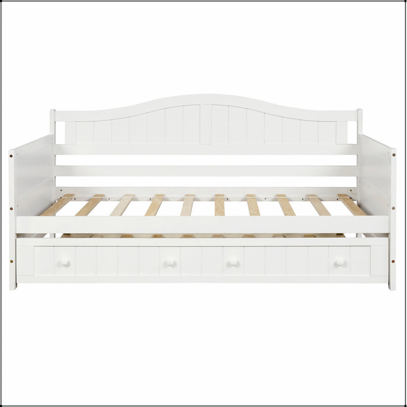 Lit de jour en bois avec lit gigogne, canapé-lit pour chambre à coucher / salon
