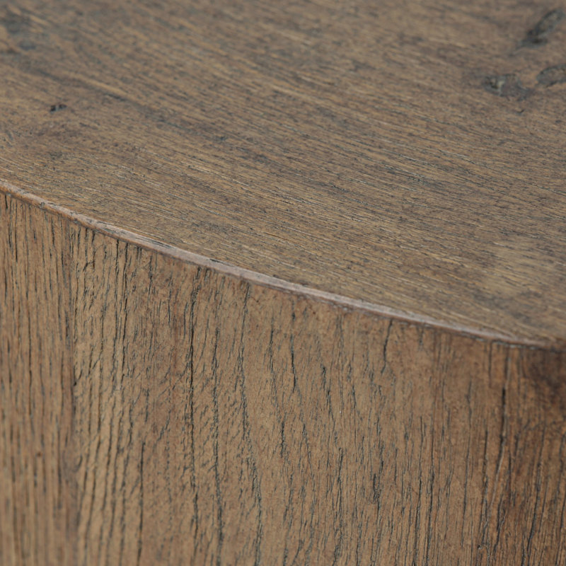 Tycho Pedestal-Brown Oak Veneer, 40" H x 12" W x 12" D