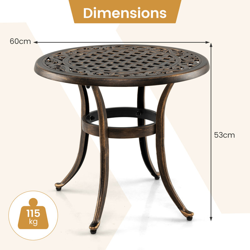 Round Outdoor Coffee Table , 60cm cm W 60cm cm D