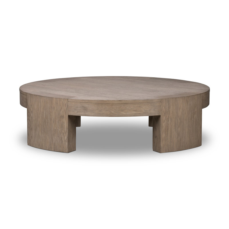 Sheffield Coffee Table, 13" H x 48" L x 48" W, Warm Natural Flat Oak Veneer