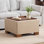 Repose-pieds de rangement carré 23,2 po avec plateau en bois