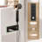 Makeup Vanity Desk with Mirror and Lights, Power Outlet,-1844725726