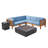 5 - Person Modular Patio Conversation Set with Cushions-1337588774