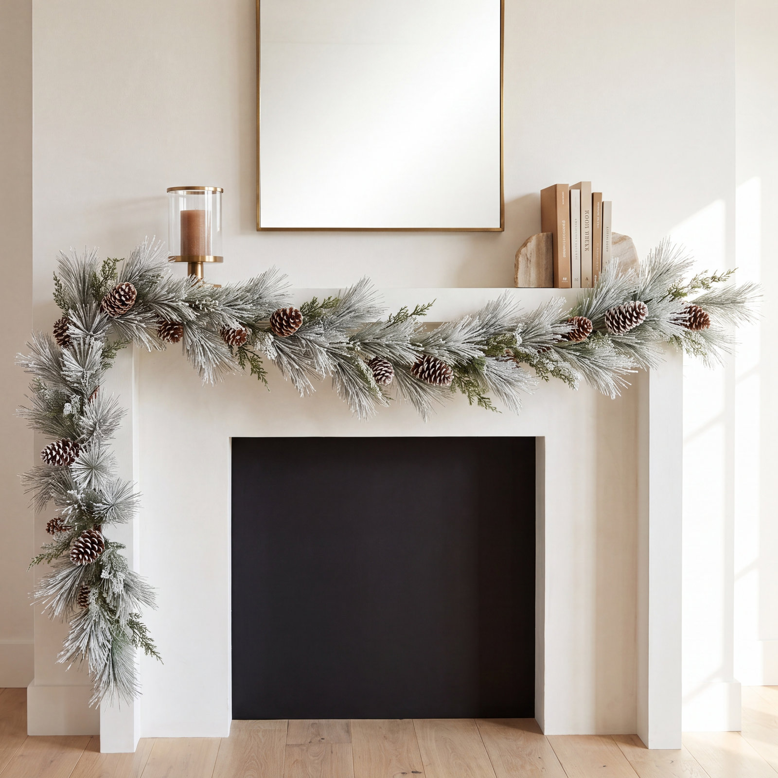 72" Frosted Christmas Garland