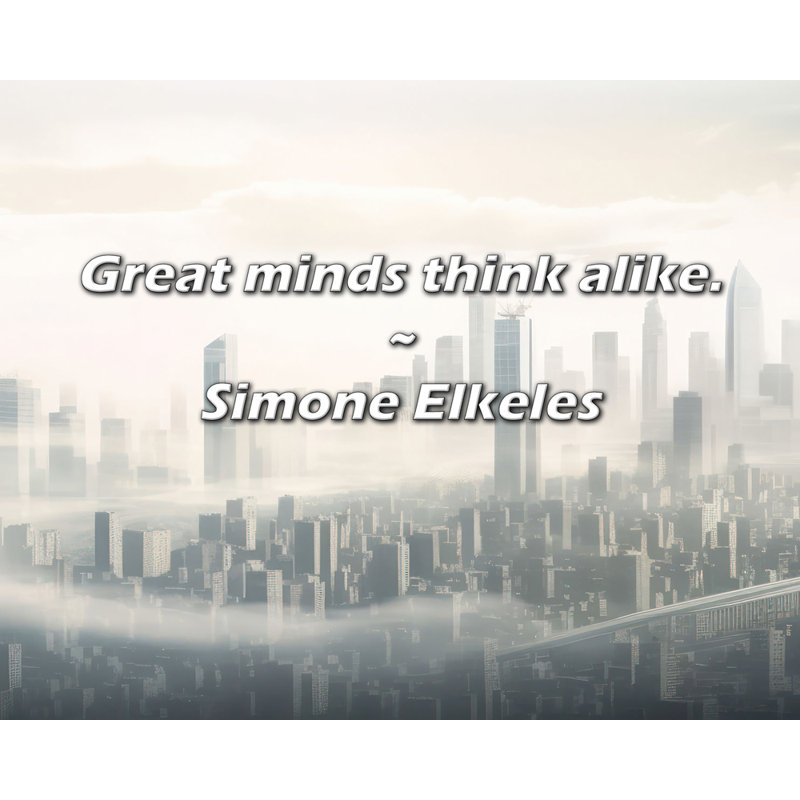 Simone Elkeles Quote: Great minds think alike.