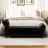 64.5" Bedroom Velvet Bench With Versatile Storage - Black Recliner Pocket Chaise Lounge-2070705735