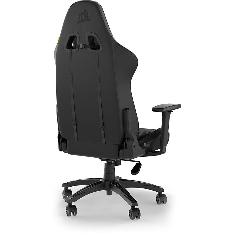 Corsair Adjustable Reclining Ergonomic Leather Swiveling PC & Racing Game Chair in Black
