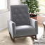 Chaise berçante en tissu et bois massif-1230335393