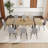 87 Inch Wood Dining Table Set With PU Leather Upholstered Dining Chair-115826495-115826494