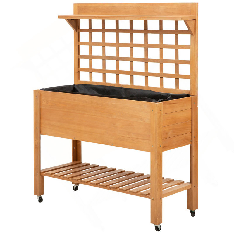 Jardinière surélevée en bois massif